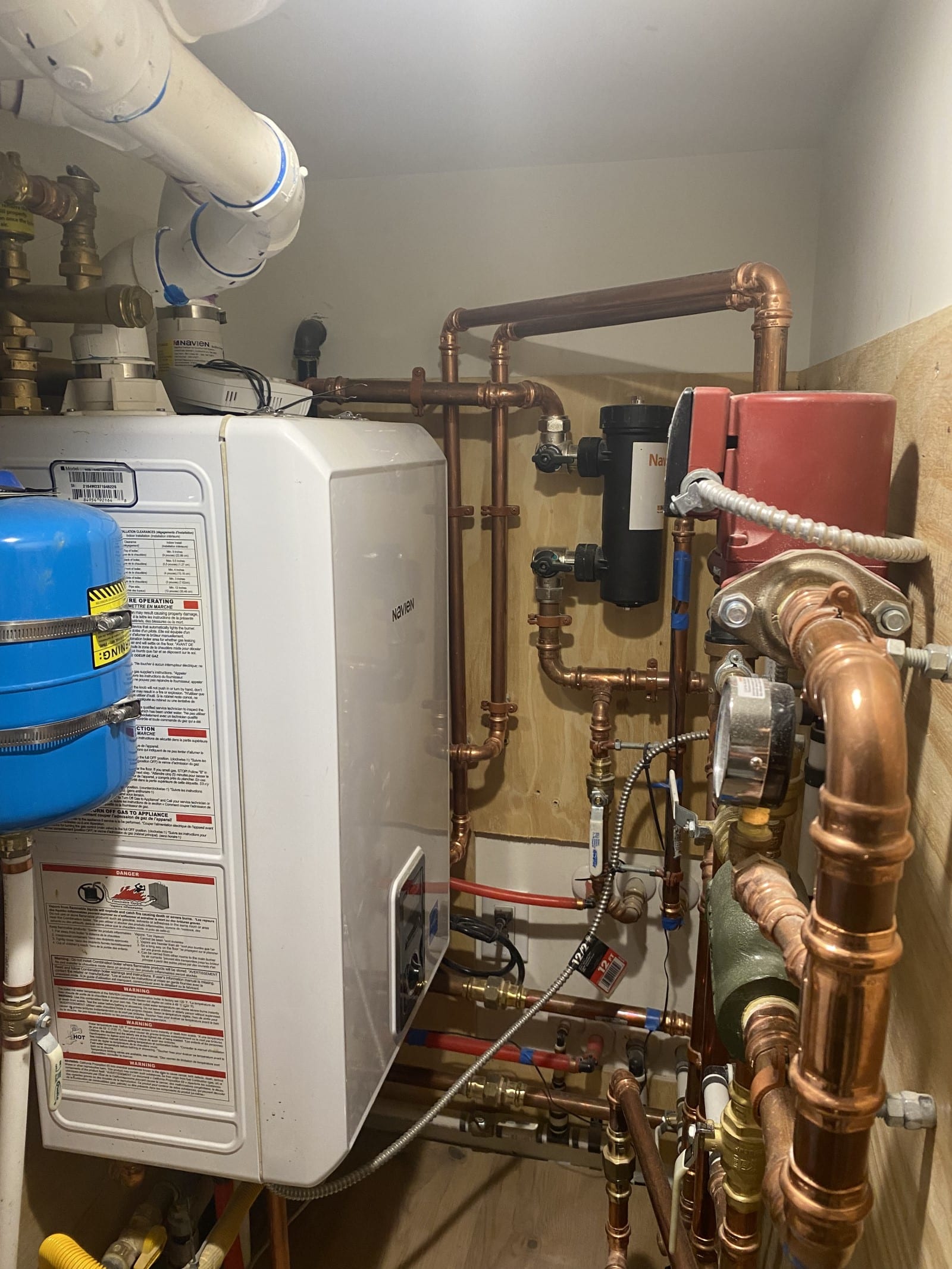 Repiping job done by Robinson's Plumbing Service to accommodate a new tankless water heater